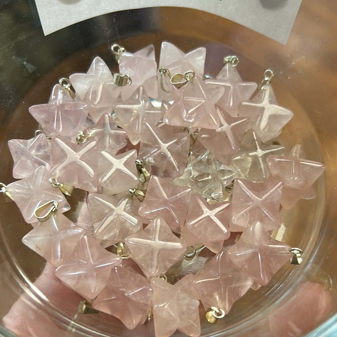 Rose Quartz Tetrahedron Pendant Mountain Mineral Market